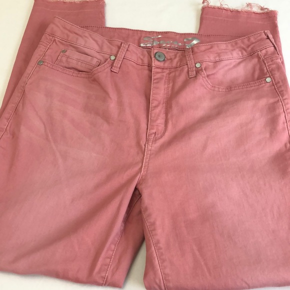 SEVEN 7 l Sz 14 l Raw Hem Ankle Jeans - Picture 5 of 9